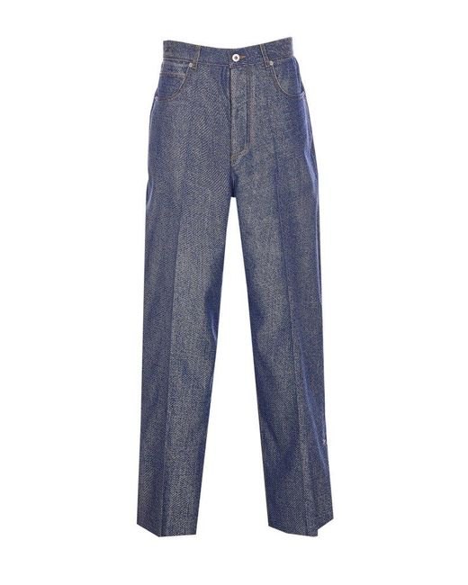【関税&送料込】Bottega Veneta Trousers Blue Bottega Veneta Trousers in Blue | Lyst