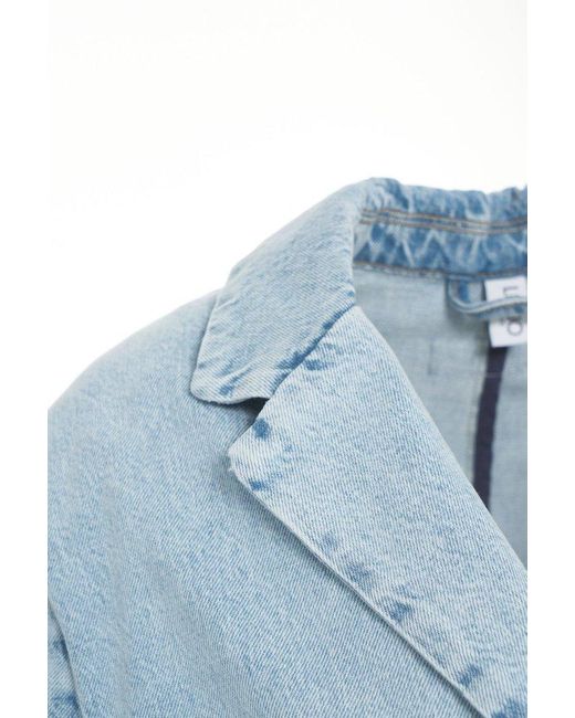 Liu Jo Blue Oversized Denim Blazer
