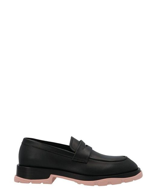 Alexander McQueen Leather Loafers in Black for Men Mens Shoes Slip-on shoes Loafers 