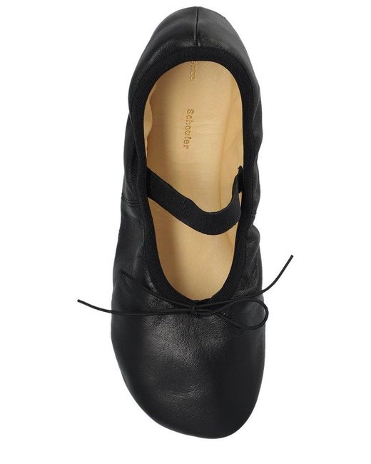 Proenza Schouler Black Mary Jane Ballet Flats