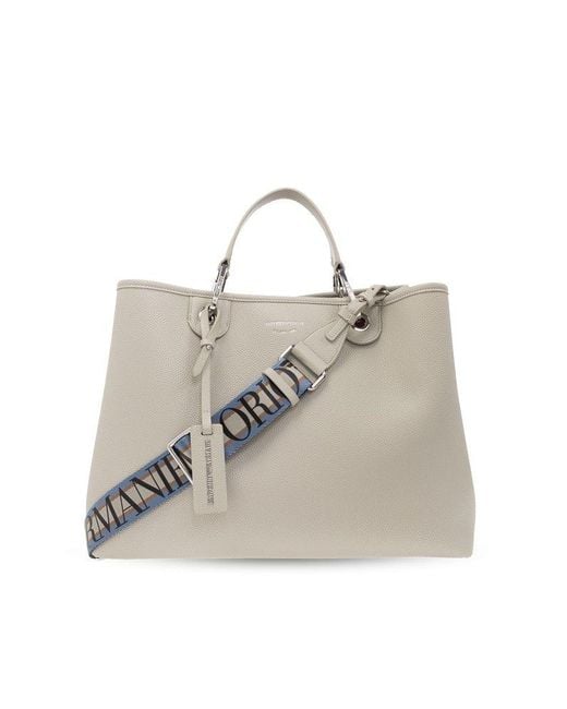 Emporio Armani Gray 'myea Medium' Shopper Bag