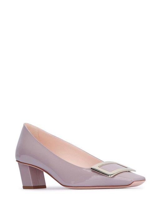 Roger Vivier Pink Belle Vivier Buckle Pumps