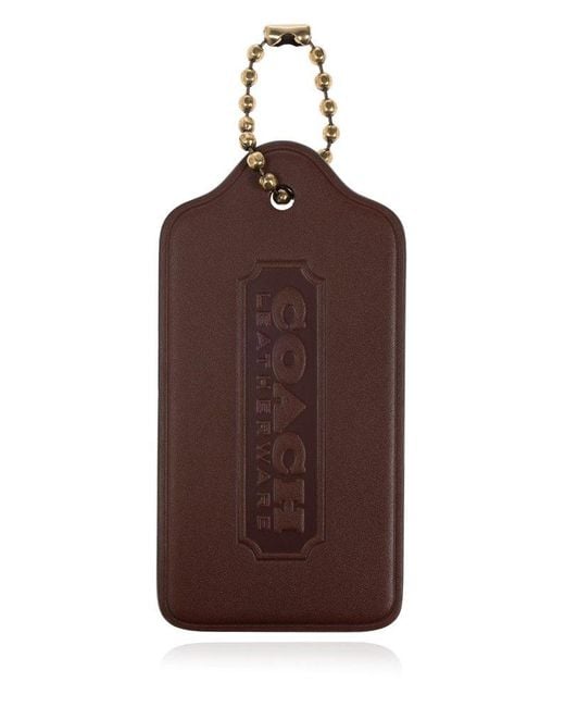 COACH Brown Keychain With Leather Pendant