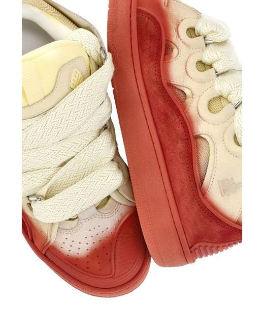 Lanvin Multicolor Curb Lace-up Sneakers