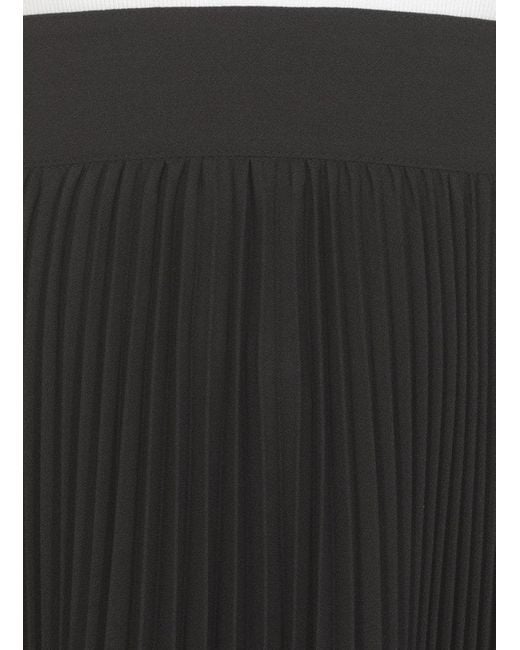 MSGM Black Pleated Skirt
