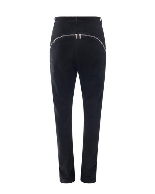 Rick Owens Blue High-rise Slim Trousers for men