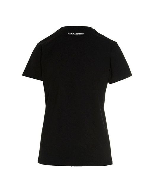 Karl Lagerfeld Black Karl Ikonik Karl & Choupette T-shirt