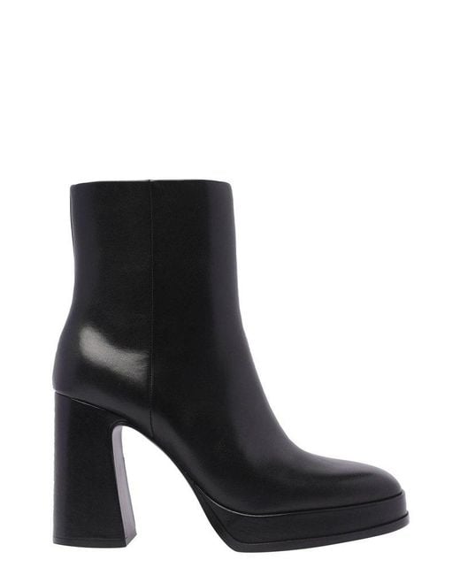 Ash Alyx Zip-up Heeled Boots in Black | Lyst