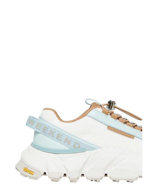 Weekend by Maxmara White Albatro Lace-Up Sneakers