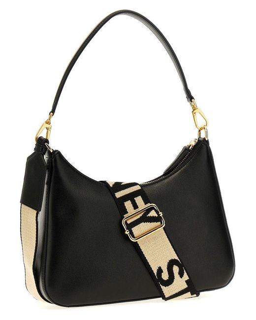 Stella McCartney Black Logo Shoulder Bags