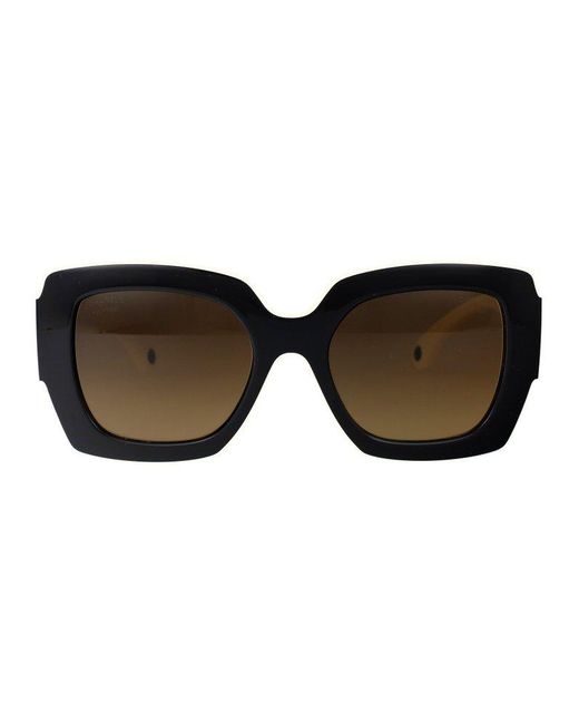 Chanel Brown Square Frame Sunglasses