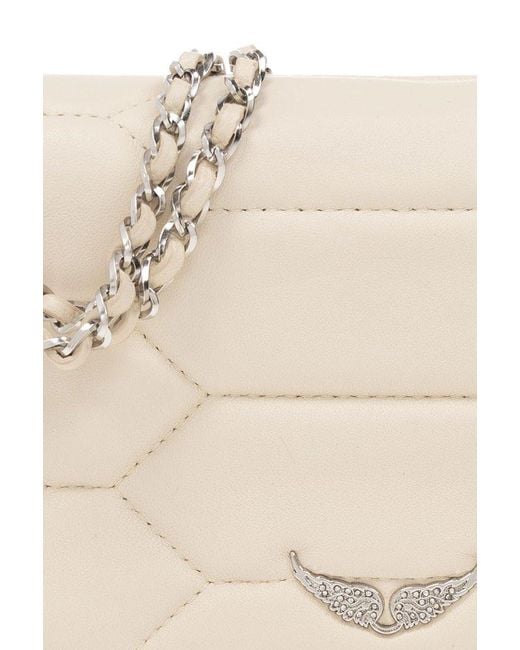 Zadig & Voltaire White Rock Xl Quilted Clutch Bag
