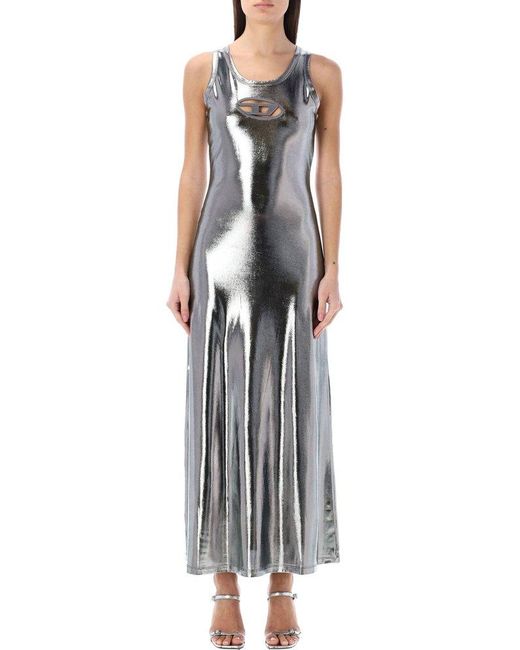 DIESEL Metallic D-lyny Long Dress
