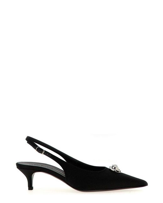 Magda Butrym Black Pointed Toe Slingback Pumps