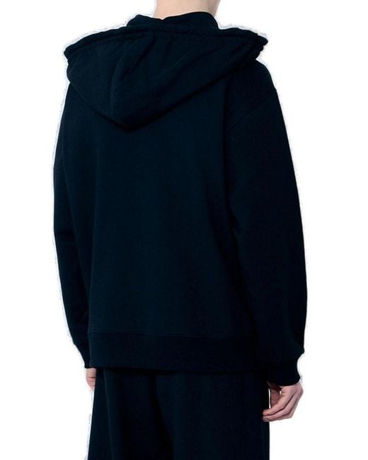 Dries Van Noten Blue Haxel Drawstring Hoodie for men