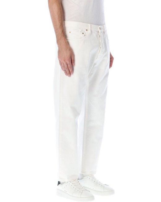 Golden Goose Deluxe Brand White Mid-rise Distressed-hem Jeans for men