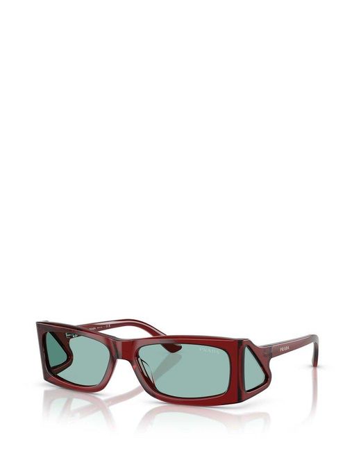 Prada Green Rectangular Frame Sunglasses for men