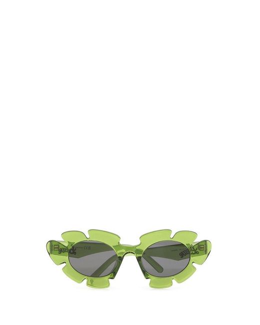 Loewe Flower Frame Sunglasses in Green | Lyst Canada
