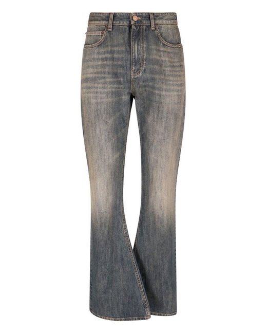 Balenciaga Gray Mid-waisted Bootcut Jeans for men