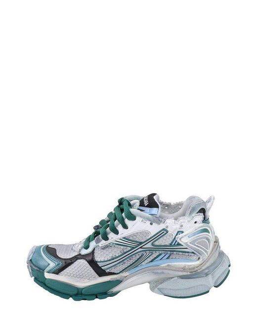Balenciaga Blue Runner Panelled Low-top Sneakers