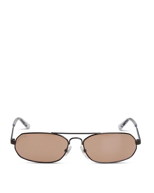 Balenciaga Brown Oval Sunglasses for men