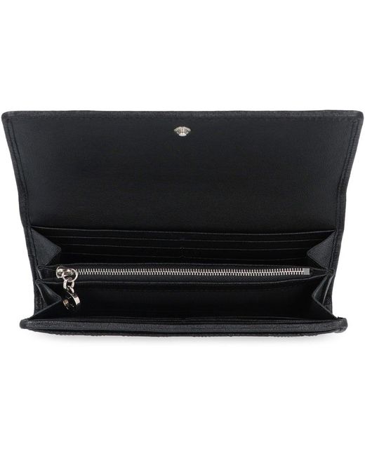 Gucci Black Blondie Continental Wallet In Leather