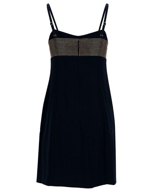Michael Kors Black Mini Dress With Cut-Out And Rhinestones