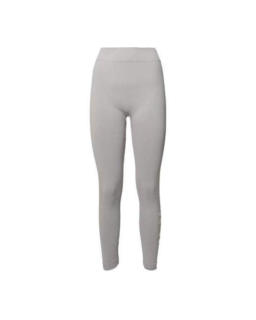 Max Mara Gray Basilea Logo Lettering Leggings