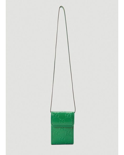Gucci Green GG Embossed Mini Bag for men