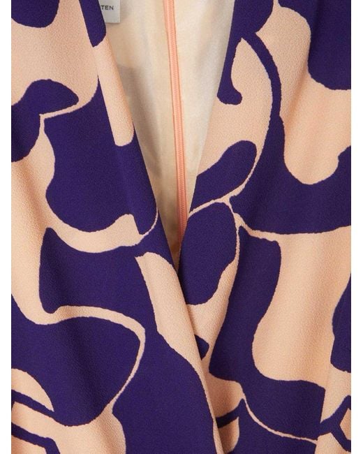 Dries Van Noten Multicolor Abstract Motif Printed Midi Dress