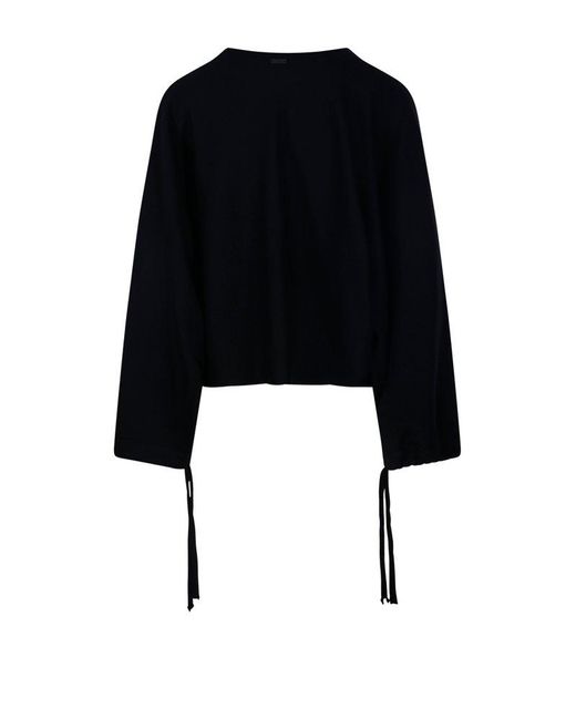 Max Mara Black Frais Crewneck Long-Sleeved Jumper