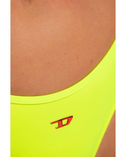 DIESEL Yellow Bfpn Bonitas X Logo Plaque Swimsuit Bottoms
