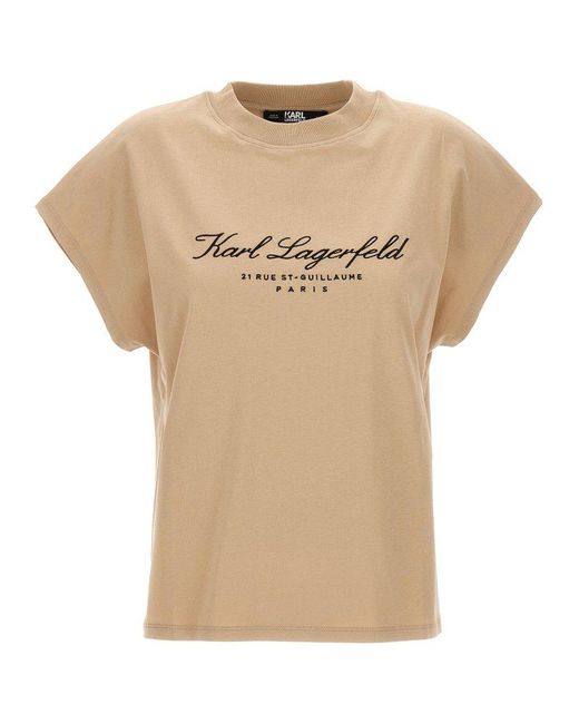 Karl Lagerfeld Natural Logo Signature T-shirt