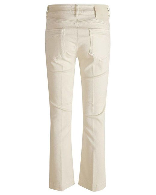 Sportmax Natural Logo Patch Straight Leg Trousers