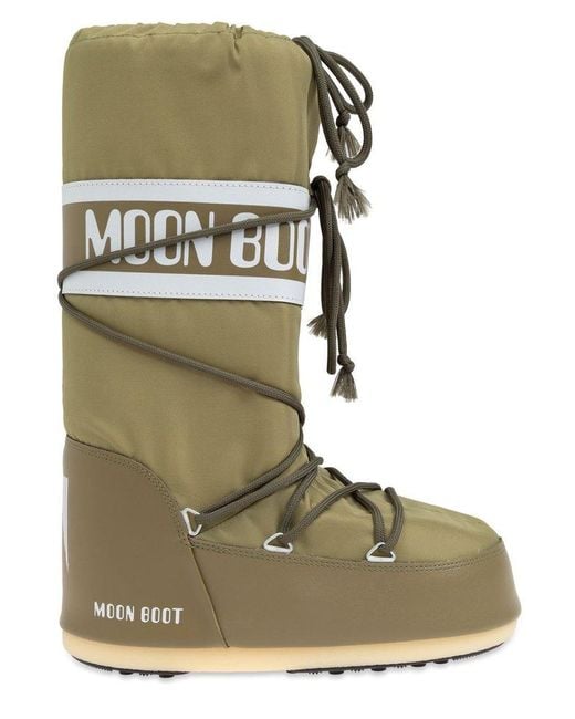 Moon Boot Green Snow Boots Icon Nylon for men