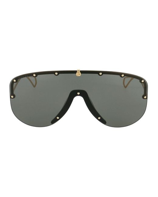 Gucci Metallic Oversized Mask Sunglasses