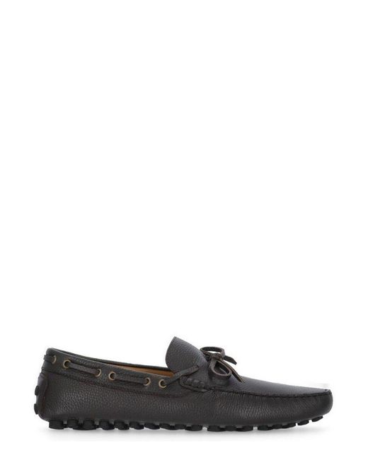 Doucal's Black Slip-On Loafers for men