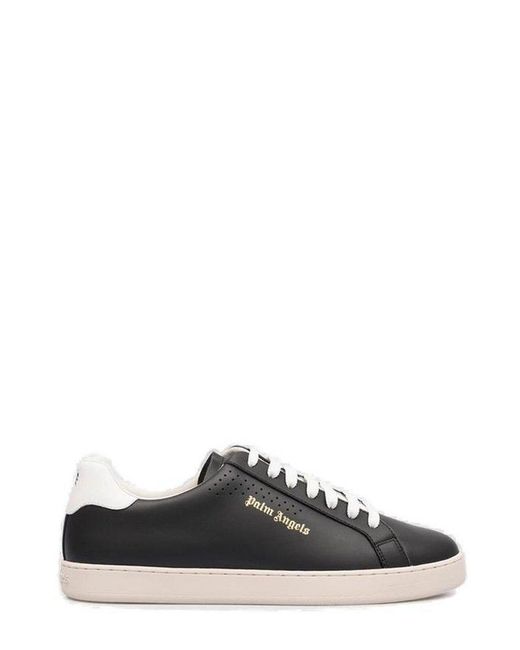 Palm Angels Black Logo Printed Low-Top Sneakers for men