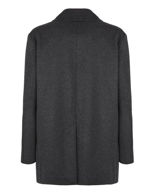 Mackintosh Black Dalton Wool Blend Peacoat for men