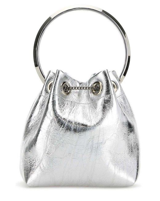 Jimmy Choo White Bon Bon Clutch Bag