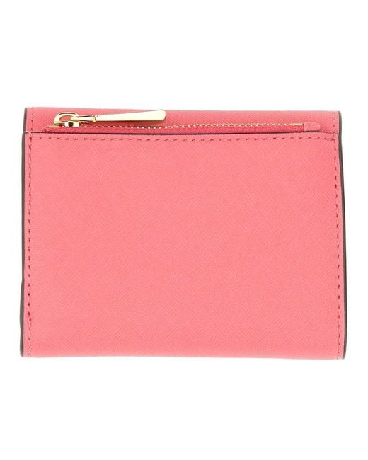 MICHAEL Michael Kors Pink Carmen Medium Tri-fold Envelope Wallet
