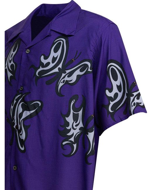 Needles Purple X Kae Tanaka One-Up Buttoned Shirt for men