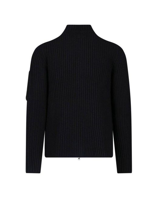 C P Company Black Pocket Detail Sweater for men