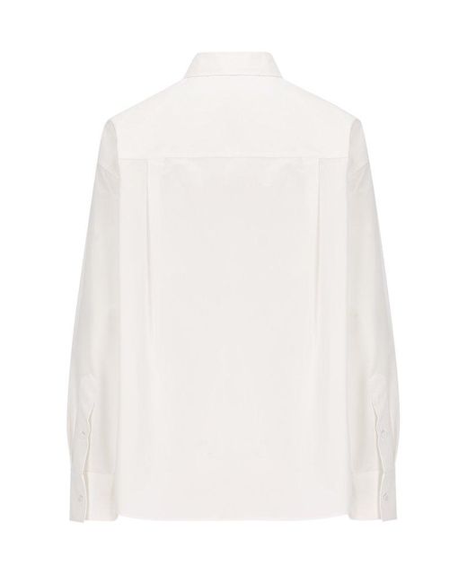 Valentino White Buttoned Long-sleeved Shirt