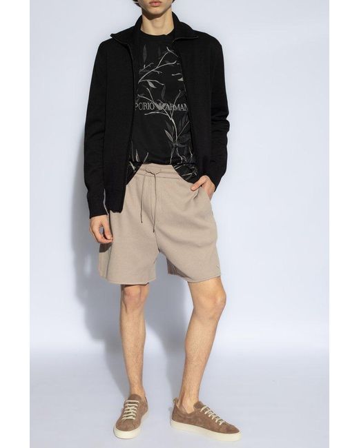 Emporio Armani Natural Striped Shorts By , for men