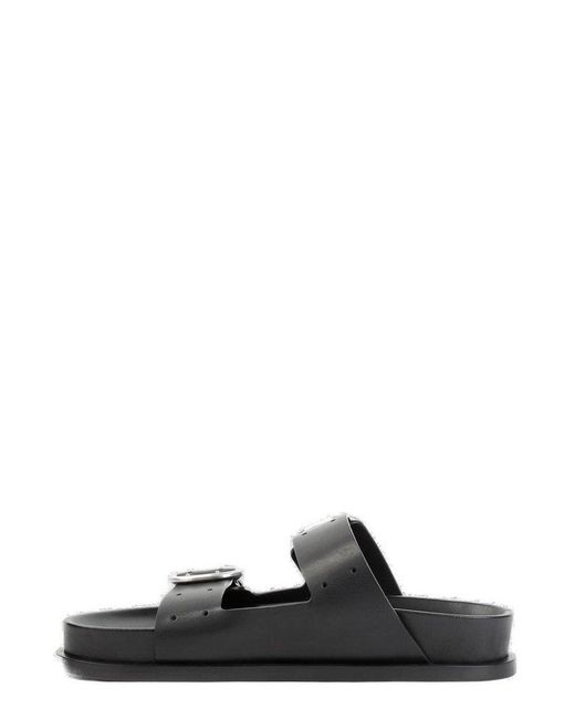 Jil Sander Black Double Buckled Open Toe Sandals for men