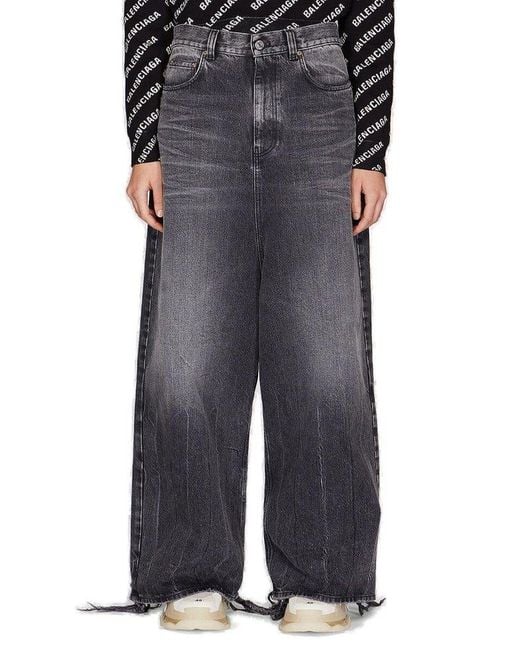 Balenciaga Denim Low Crotch Jeans in Black | Lyst
