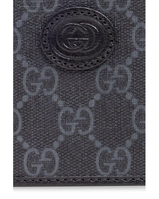 Gucci Gray Folding Wallet With Monogram for men