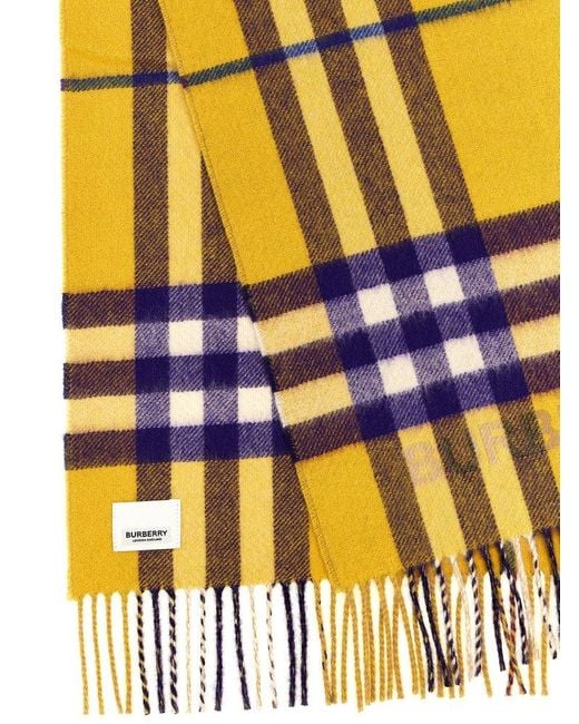 Burberry Yellow Check Scarf Scarves