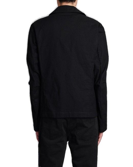 Ann Demeulemeester Black Long-sleeved Buttoned Jacket for men